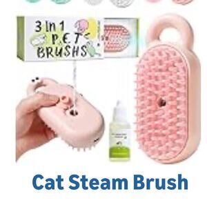 Cat & Dog Steam Brush 3-in-1 Pet Hair Remover, Cleaner & Massager for All Pets
